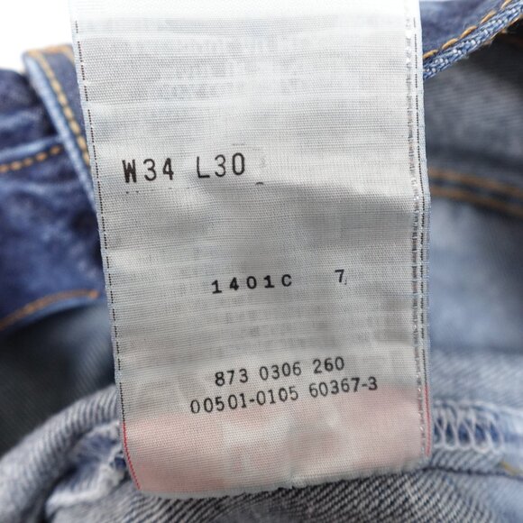 Y2K Levi's 501 Jeans Men's 34x30 Straight Leg 100% Cotton Denim - Picture 5 of 12